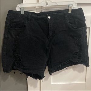 Black Jean Shorts